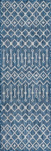 Garden Lattice Oasis Collection Area Rug -  Pergola (Blue) Runner Blue Main