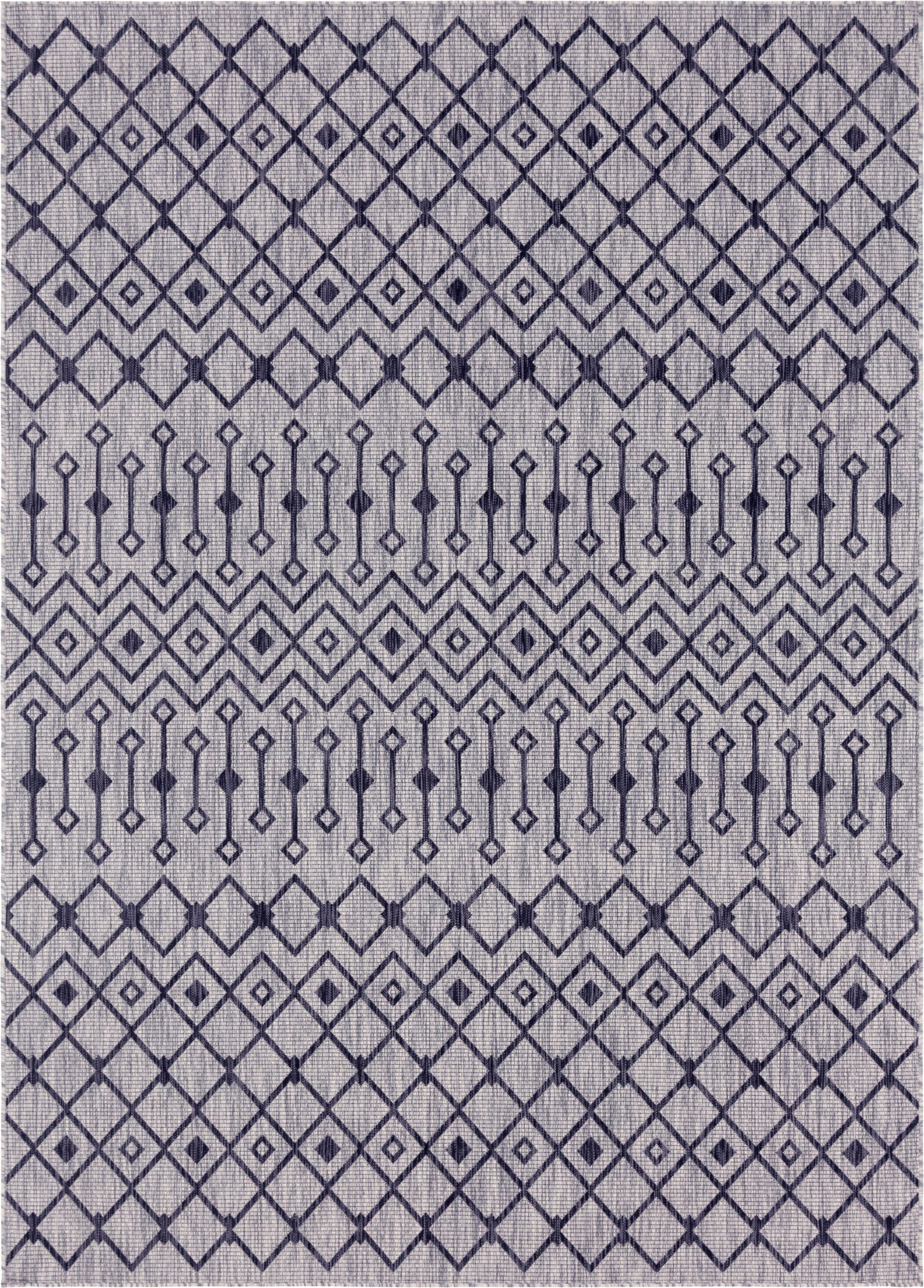 Seaside Lattice Collection Area Rug -  Pergola (Gray)