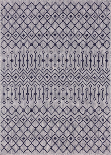 Seaside Lattice Collection Area Rug -  Pergola (Gray)