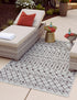 Seaside Lattice Collection Area Rug -  Pergola (Gray)