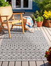 Garden Lattice Oasis Collection Area Rug -  Pergola (Gray) Rectangle Gray  lifestyle 20