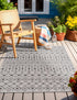 Seaside Lattice Collection Area Rug -  Pergola (Gray)