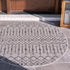 Seaside Lattice Collection Area Rug -  Pergola (Gray)