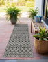 Seaside Lattice Collection Area Rug -  Pergola (Gray)