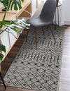 Garden Lattice Oasis Collection Area Rug -  Pergola (Gray) Runner Gray  lifestyle 7