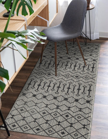 Seaside Lattice Collection Area Rug -  Pergola (Gray)