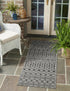 Seaside Lattice Collection Area Rug -  Pergola (Gray)