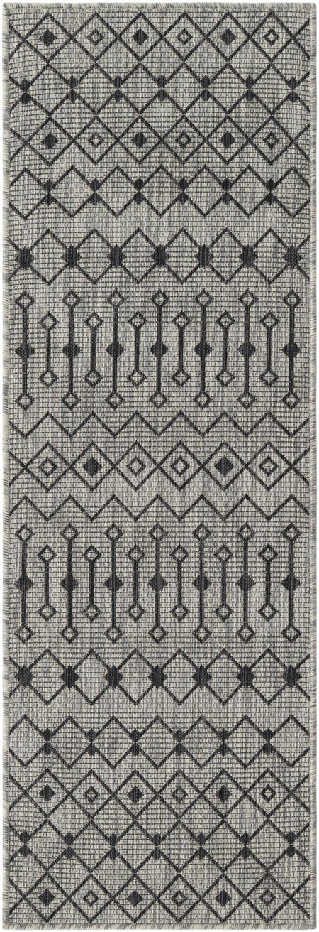 Seaside Lattice Collection Area Rug -  Pergola (Gray)