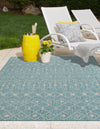 Garden Lattice Oasis Collection Area Rug -  Pergola (Aqua) Rectangle Aqua  lifestyle 16