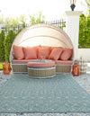 Garden Lattice Oasis Collection Area Rug -  Pergola (Aqua) Rectangle Aqua  lifestyle 24