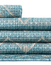 Garden Lattice Oasis Collection Area Rug -  Pergola (Aqua) Round Aqua  lifestyle 37