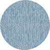 Garden Lattice Oasis Collection Area Rug -  Pergola (Aqua) Round Aqua Main