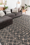 Garden Lattice Oasis Collection Area Rug -  Pergola (Charcoal Gray) Rectangle Charcoal Gray  lifestyle 7