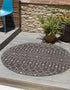 Seaside Lattice Collection Area Rug -  Pergola (Charcoal Gray)