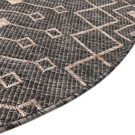 Seaside Lattice Collection Area Rug -  Pergola (Charcoal Gray)