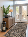 Garden Lattice Oasis Collection Area Rug -  Pergola (Charcoal Gray) Runner Charcoal Gray  lifestyle 3