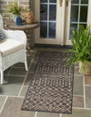 Garden Lattice Oasis Collection Area Rug -  Pergola (Charcoal Gray) Runner Charcoal Gray  lifestyle 12