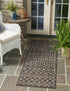 Seaside Lattice Collection Area Rug -  Pergola (Charcoal Gray)