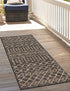 Seaside Lattice Collection Area Rug -  Pergola (Charcoal Gray)