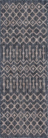 Seaside Lattice Collection Area Rug -  Pergola (Charcoal Gray)