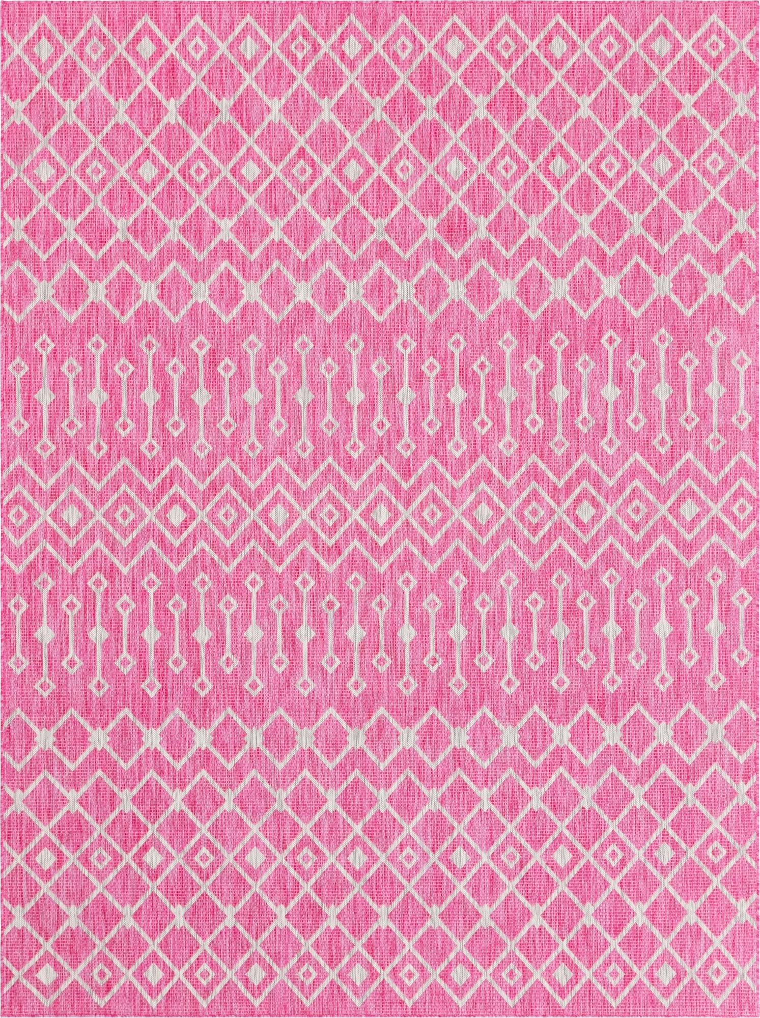 Seaside Lattice Collection Area Rug -  Pergola (Fuschia)