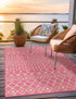 Seaside Lattice Collection Area Rug -  Pergola (Fuschia)