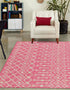 Seaside Lattice Collection Area Rug -  Pergola (Fuschia)