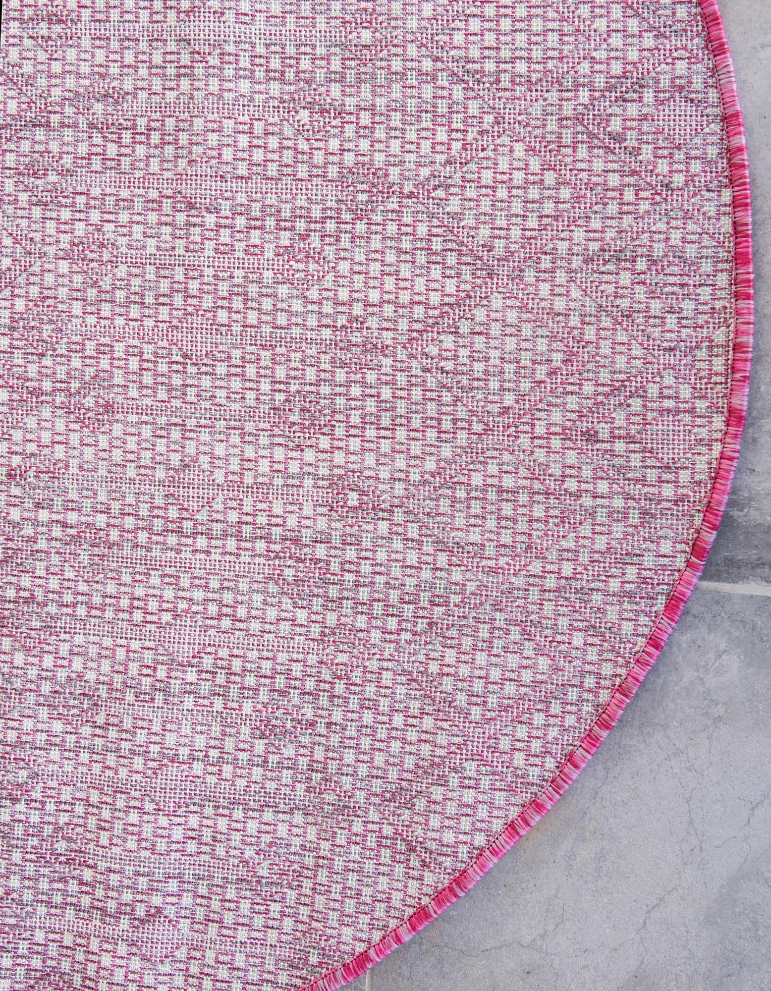 Seaside Lattice Collection Area Rug -  Pergola (Fuschia)