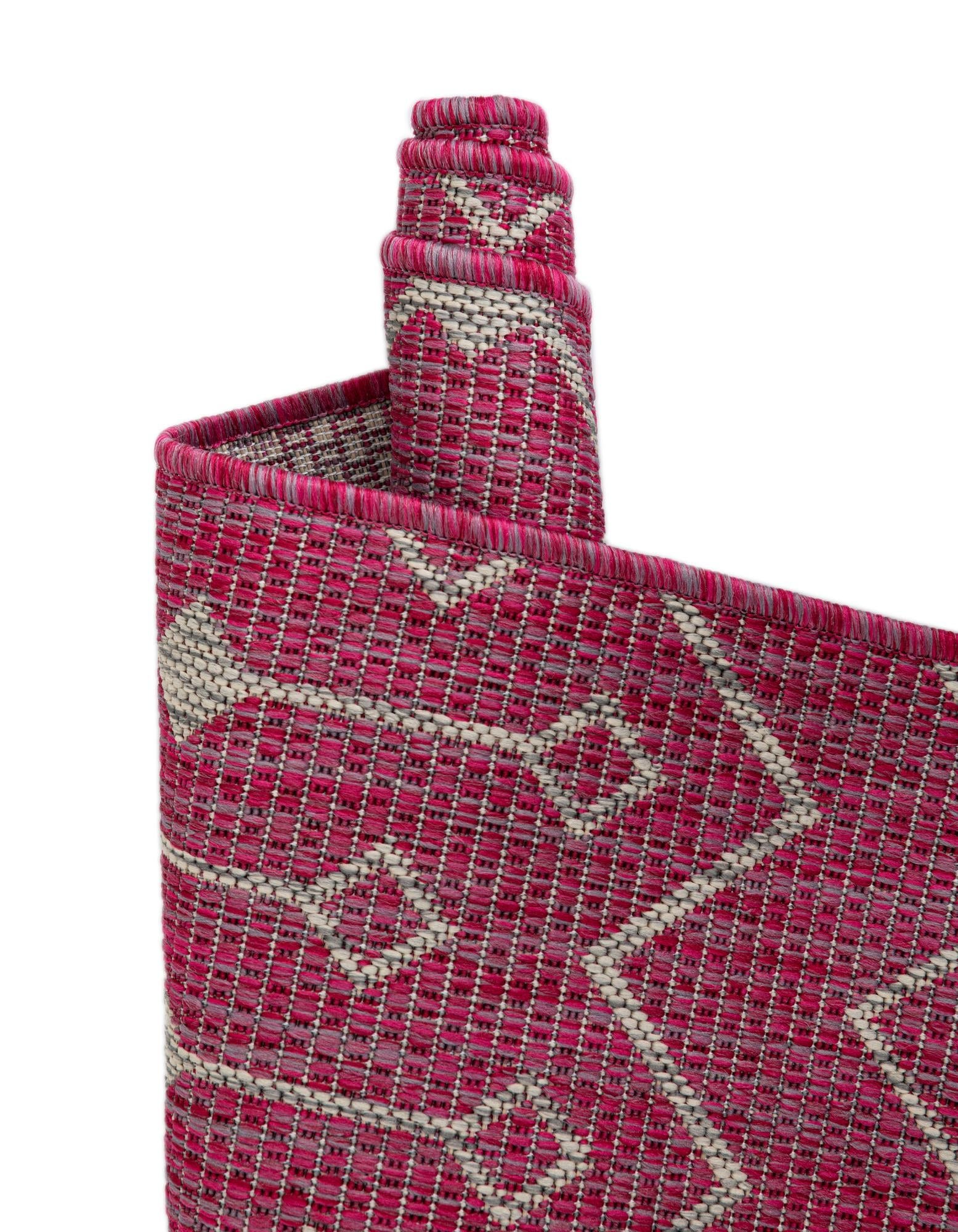 Seaside Lattice Collection Area Rug -  Pergola (Fuschia)