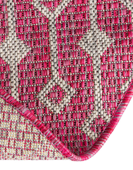 Seaside Lattice Collection Area Rug -  Pergola (Fuschia)