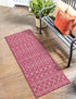 Seaside Lattice Collection Area Rug -  Pergola (Fuschia)