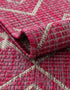 Seaside Lattice Collection Area Rug -  Pergola (Fuschia)