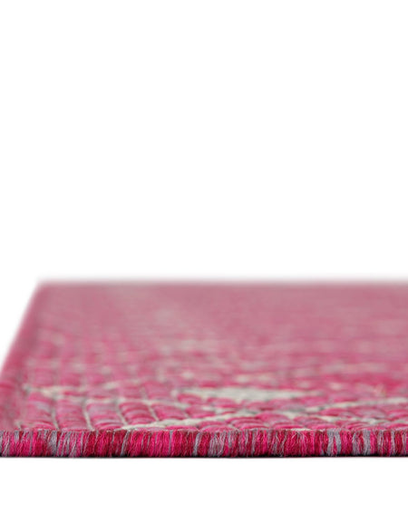 Seaside Lattice Collection Area Rug -  Pergola (Fuschia)