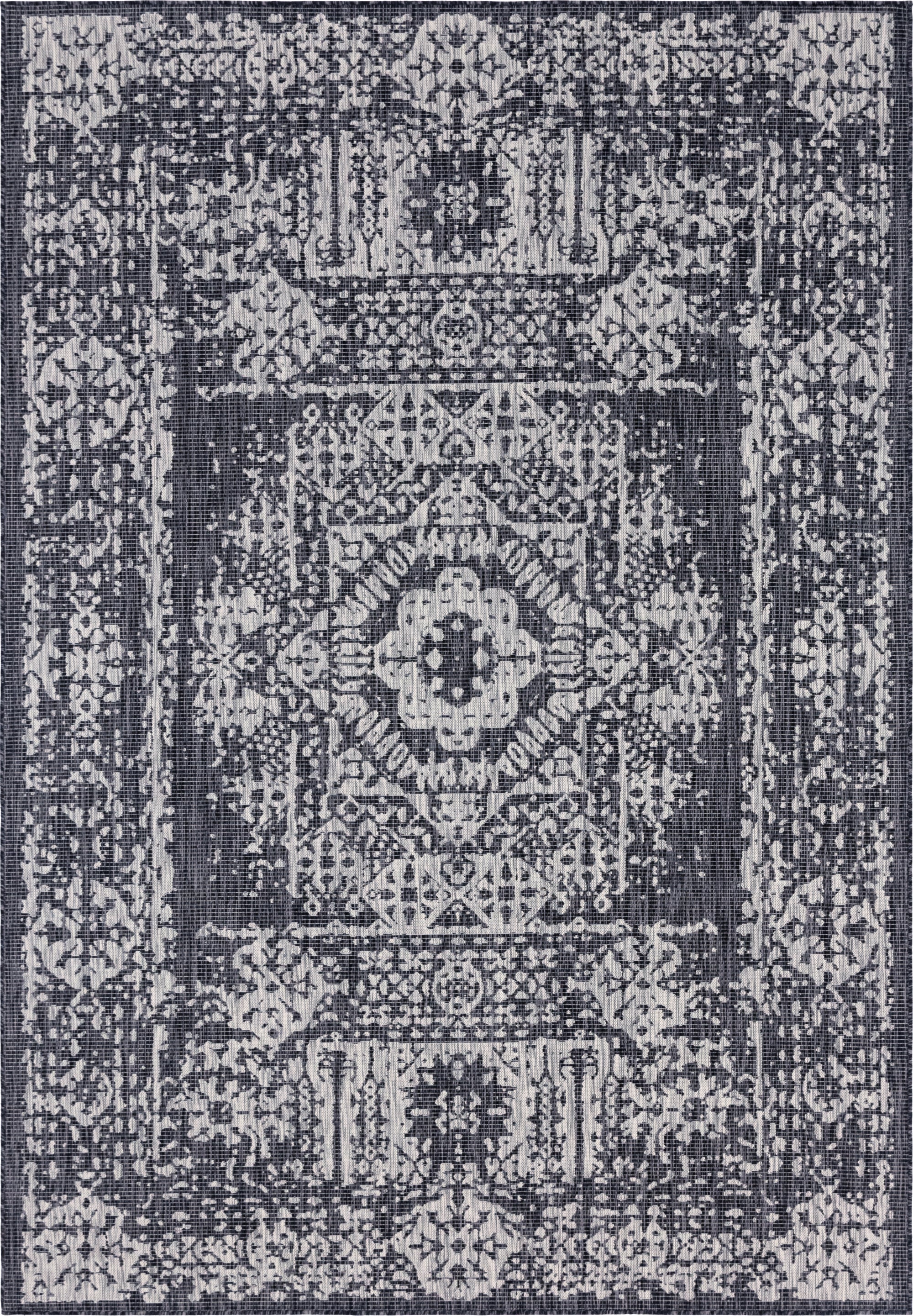 Patio Heritage Collection Area Rug - Savannah (Charcoal Gray)