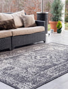 Patio Heritage Collection Area Rug - Savannah (Charcoal Gray) Rectangle Charcoal Gray  lifestyle 4