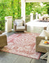 Patio Heritage Collection Area Rug - Savannah (Rust Red)