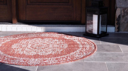 Patio Heritage Collection Area Rug - Savannah (Rust Red)