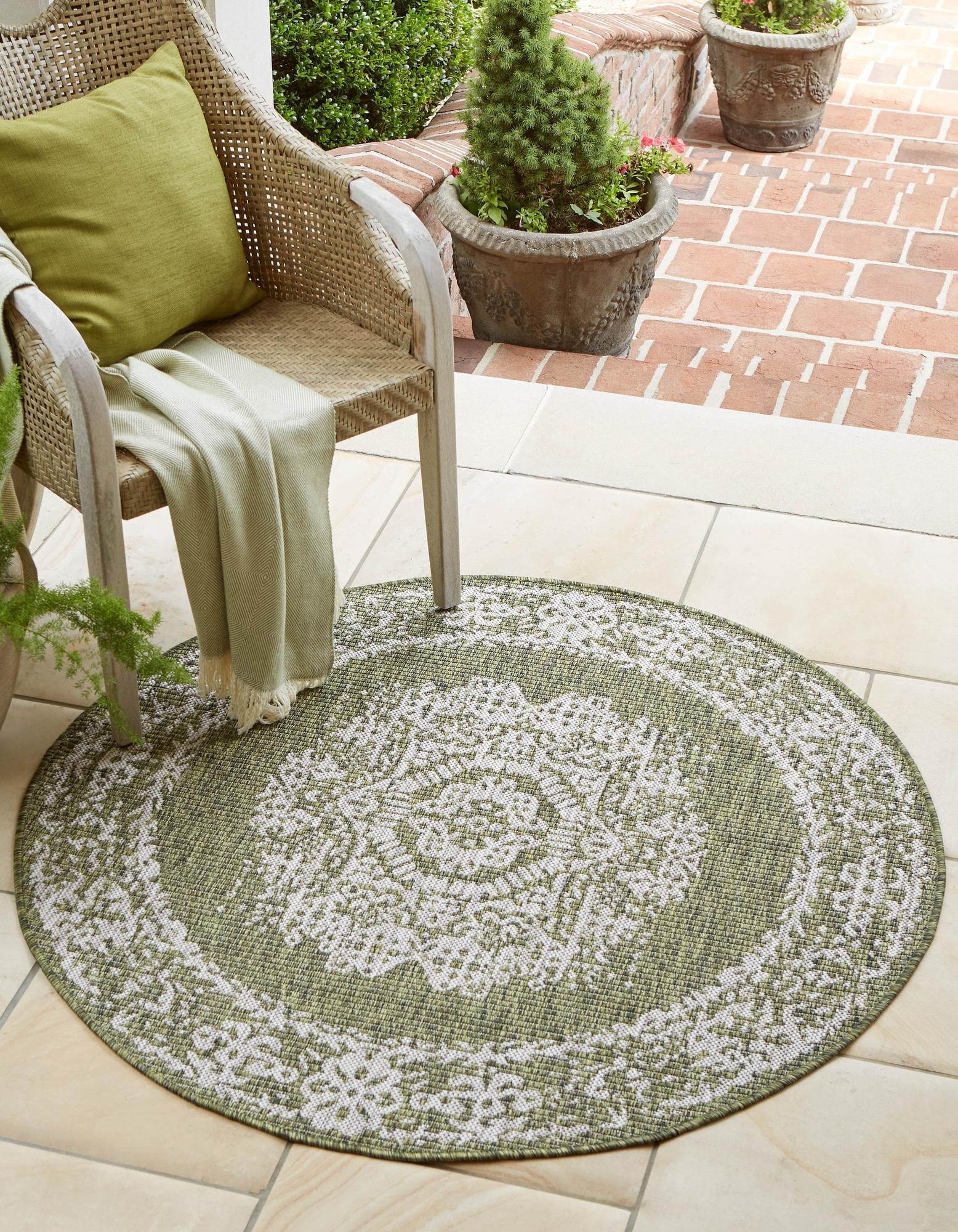 Patio Heritage Collection Area Rug - Savannah (Green)