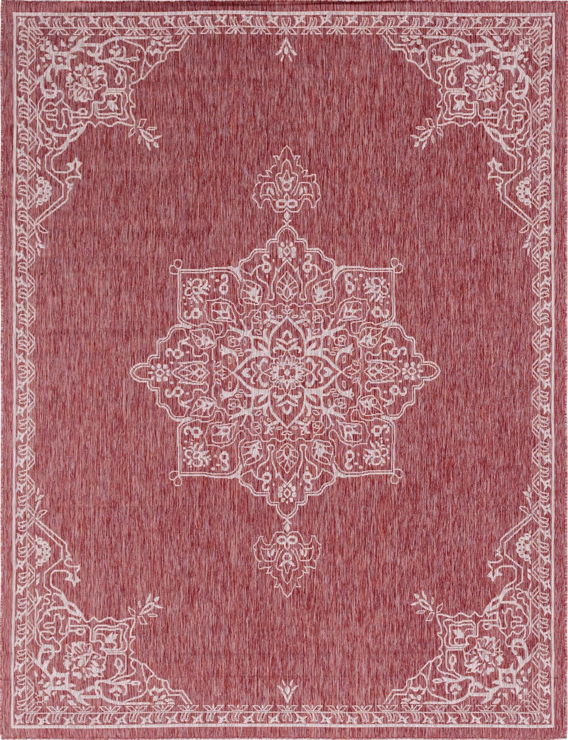 Patio Heritage Collection Area Rug -  Charleston (Rust Red) Rectangle Rust Red Main