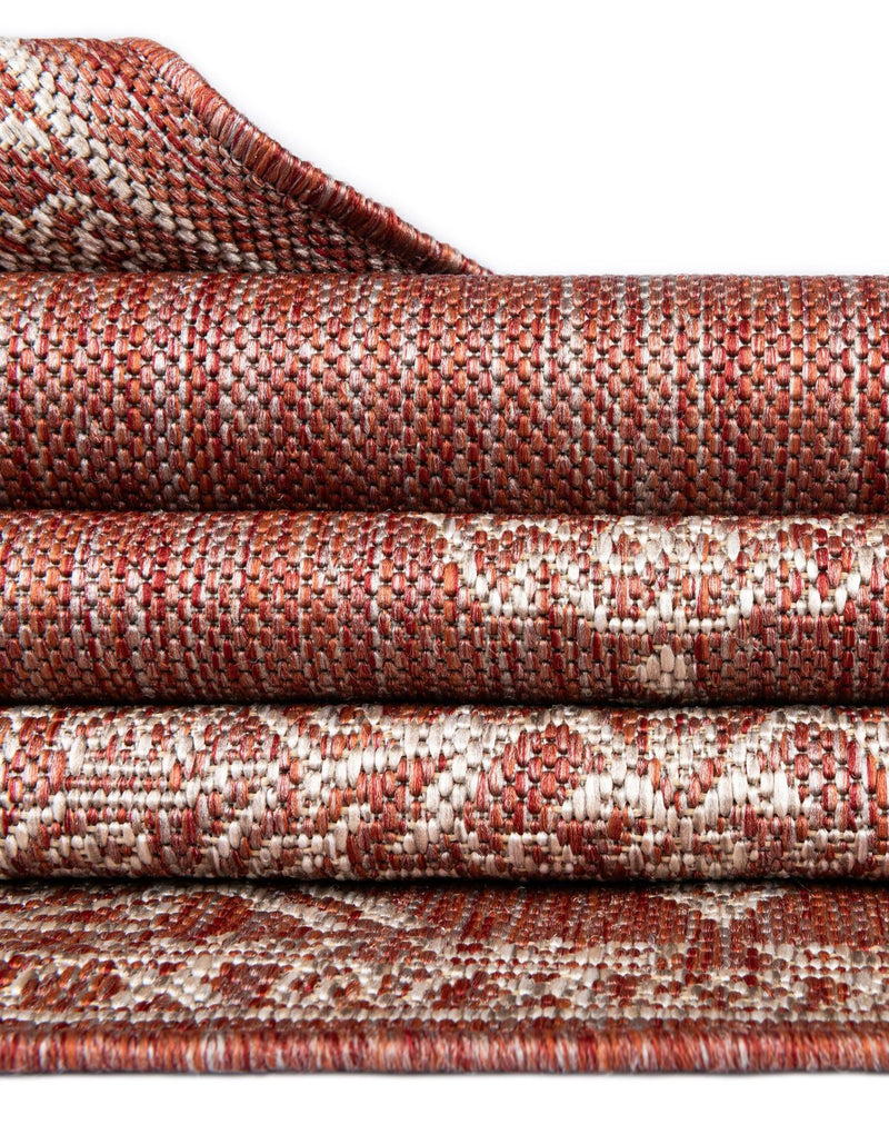 Patio Heritage Collection Area Rug -  Charleston (Rust Red) Rectangle Rust Red  lifestyle 13