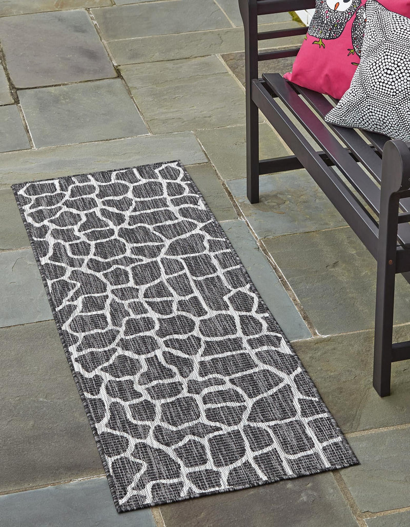 Jungle Expedition Collection Area Rug -  Rainforest Runner Charcoal Gray  lifestyle 0