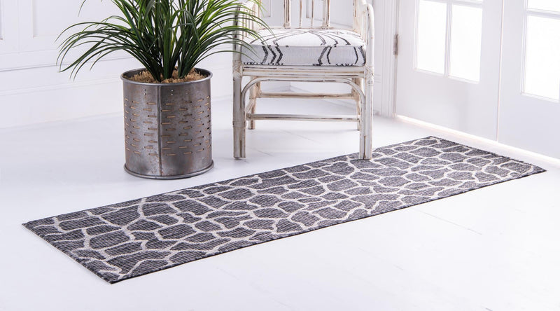 Jungle Expedition Collection Area Rug -  Rainforest Runner Charcoal Gray  lifestyle 21