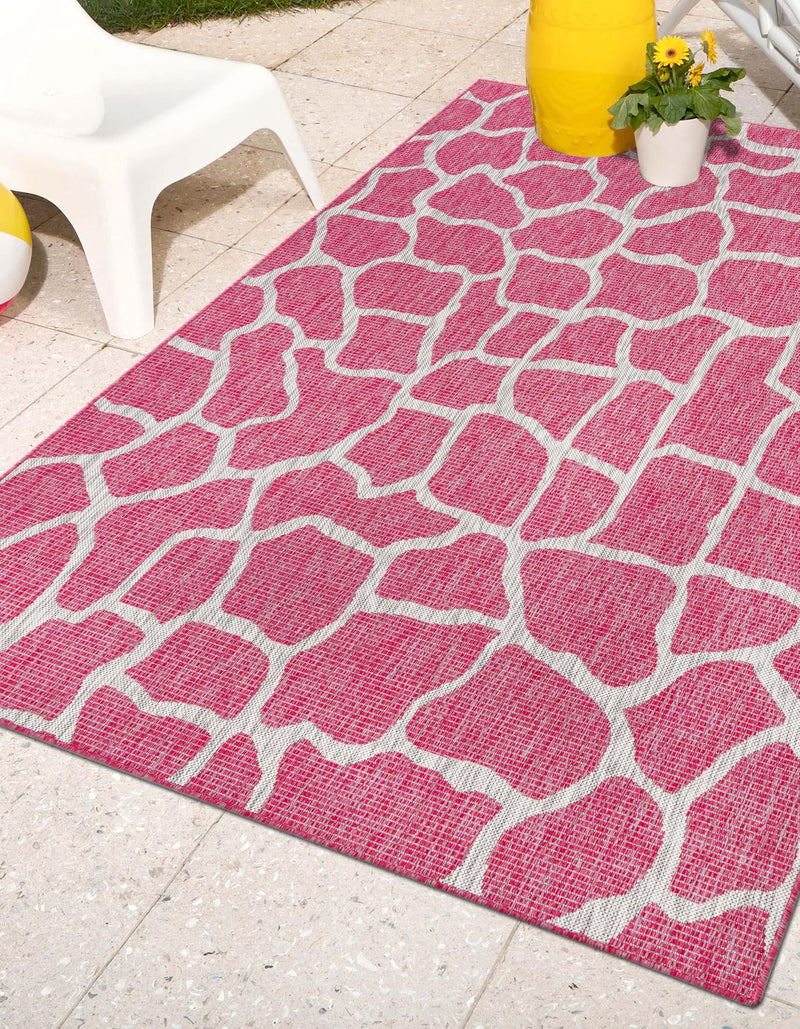 Jungle Expedition Collection Area Rug -  Rainforest Rectangle Magenta  lifestyle 6