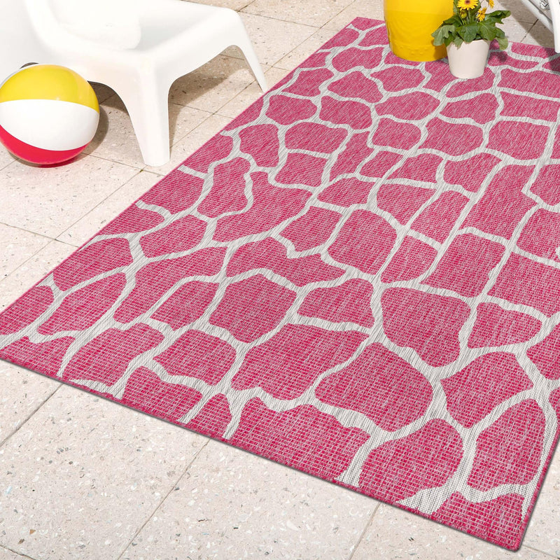 Jungle Expedition Collection Area Rug -  Rainforest Rectangle Magenta  lifestyle 27