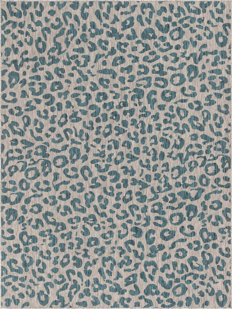 Jungle Expedition Collection Area Rug -  Amazon (Teal) Rectangle Teal Main