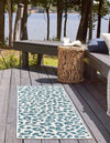 Jungle Expedition Collection Area Rug -  Amazon (Teal) Runner Teal  lifestyle 3