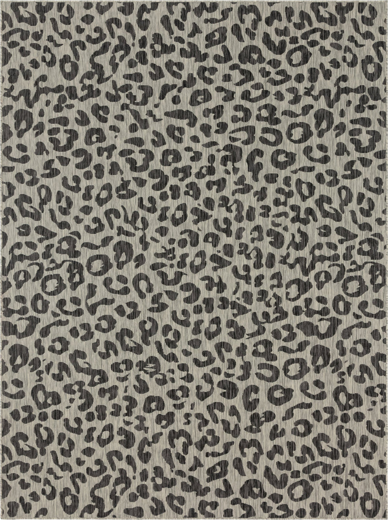 Jungle Expedition Collection Area Rug -  Amazon (Light Gray) Rectangle Light Gray Main