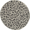 Jungle Expedition Collection Area Rug -  Amazon (Light Gray) Round Light Gray Main