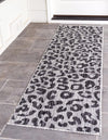 Jungle Expedition Collection Area Rug -  Amazon (Light Gray) Runner Light Gray  lifestyle 0