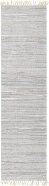 Indigo Weave Cotton Collection Area Rug - Santorini (Gray) Runner Gray  lifestyle 19